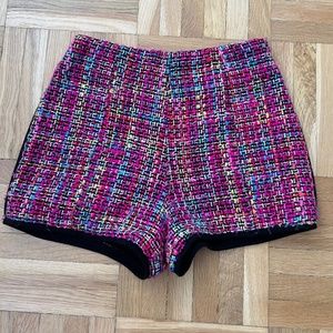 Mustard seed tweed shorts